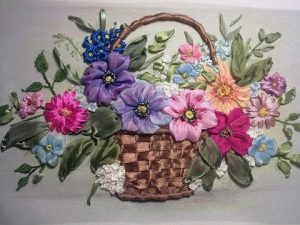 Как вышивать цветы лентами