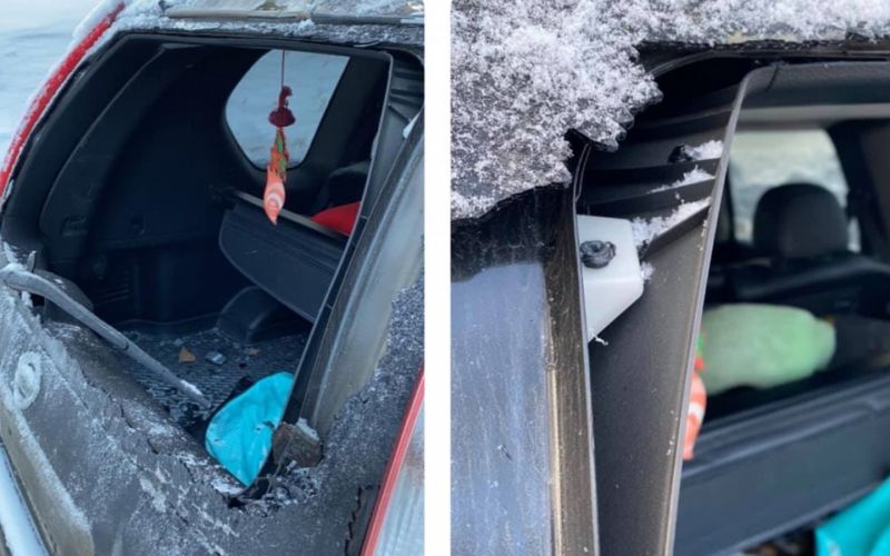 
            Москвичка показала, что осталось от машины после падения льда с крыши
        