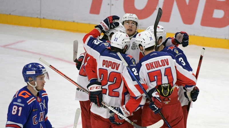 ЦСКА обыграл СКА и повел 3-0 в полуфинальной серии плей-офф КХЛ