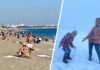 Российские туристы в Анталии: утром плаваем в море, вечером играем в снежки