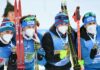 Сборная России выиграла бронзу в мужской эстафете на ЧМ по биатлону