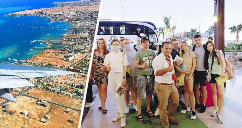 С цветами, музыкой и напитками: отели Хургады приняли первых российских туристов нового рейса