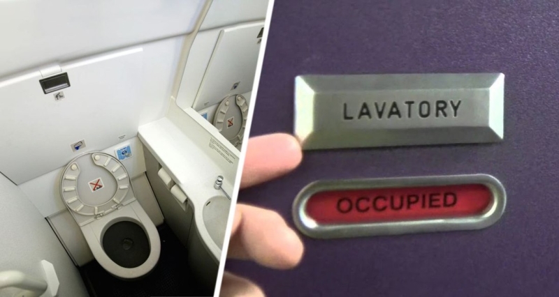 Экипаж самолета рассказал, как правильно открывать дверь в туалет
